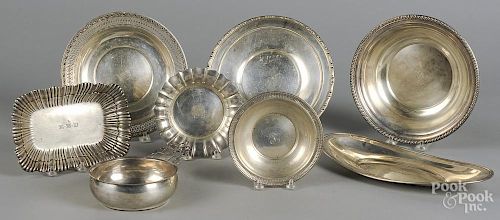 Sterling silver serving dishes, 54.4 ozt.