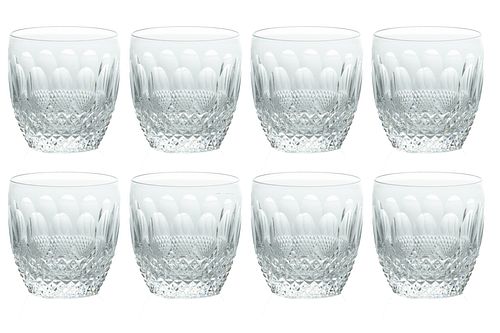Waterford (Irish, 1783) Colleen Cut Crystal Old Fashioned Glasses, H 3.25'' Dia. 3'' 8 pcs