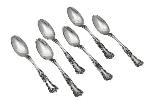Gorham "Buttercup" Sterling Silver Demitasse Spoons C. 1920, H 2.5'' 2t oz 6 pcs