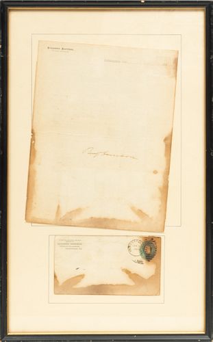 Benjamin Harrison Signature On Typed Letter C. Jan.3, 1889,