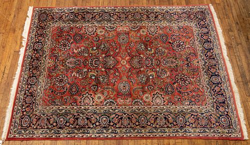 Persian Sarouk Wool Rug, W 5' 9'' L 7' 9''