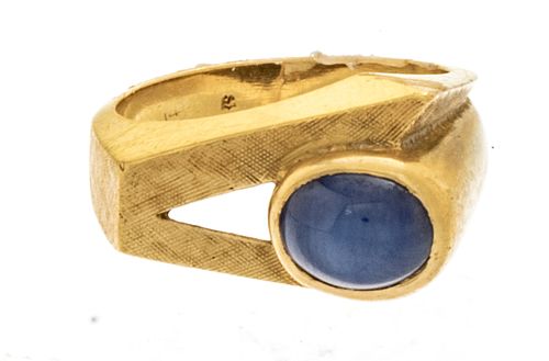 14K Gold Ring With Sapphire, Marking On Band,