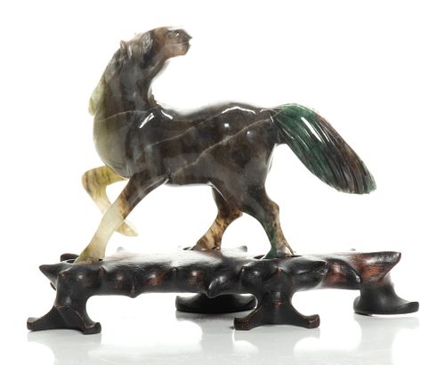 Chinese Jade Horse H 3'' L 3.5''