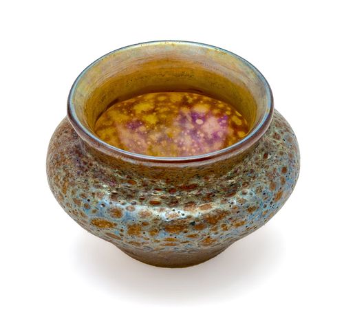 Tiffany Studios (American, 1878-1938) Tiffany Favrile Iridescent Glass Small Bowl H 1.75'' Dia. 2.5''