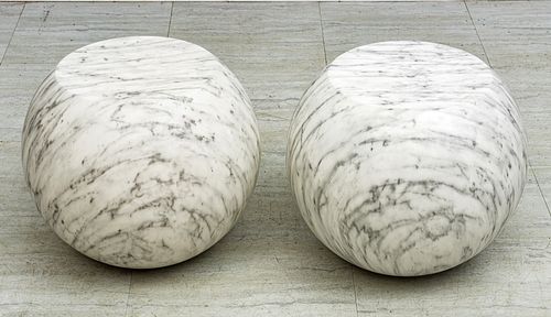 Cappellini (Co.) (Italian) By Giulio Cappellini Bong End Tables Pair H 17'' Dia. 17''