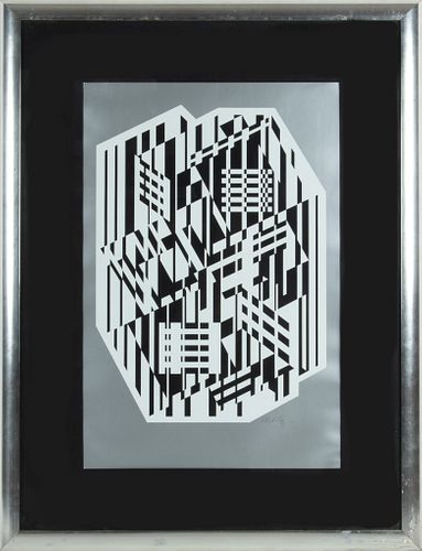VICTOR VASARELY (HUNGARIAN/FRENCH, 1906-1997), SERIGRAPH, H 23.25", W 15.5", FLUTE 