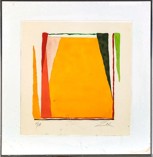 Larry Zox (American, 1936-2006) Serigraph In Colors On Wove Paper, Untitled Abstract, H 17.75'' W 17.75''