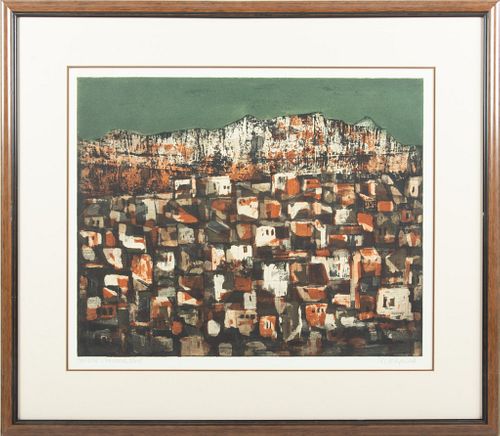 Rudolf Kugler (German, 1921-2013) Etching In Colors, On Wove Paper,  1964, Moorish City, H 15.75'' W 19.5''