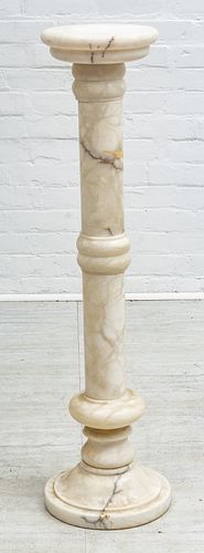 White Marble Pedestal C. 1940, H 41''