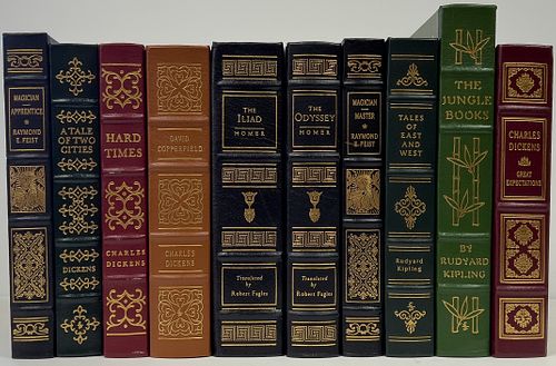 The Easton Press, Leather Bound Books, Classic Literature, H 9.5'' 10 pcs
