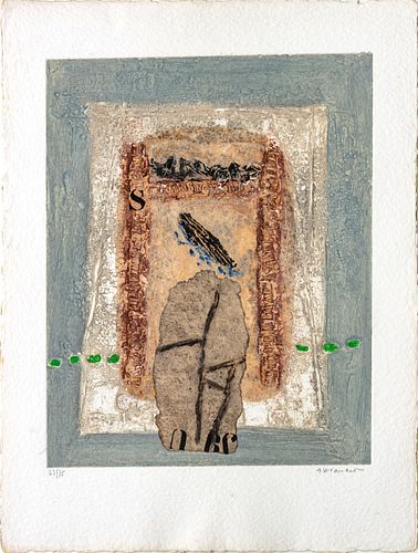 James Coignard (French, 1925-2008) Embossed And Colored Etchings On Handmade Paper, Group Of Two,