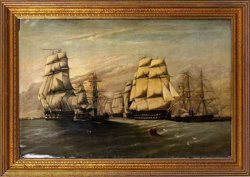 J. Holdsforth (British 19th C.) Oil On Canvas H 30'' W 46''