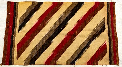 Navajo Handwoven Wool Blanket, Early 20th C.,, W 2' 6'' L 4' 3''