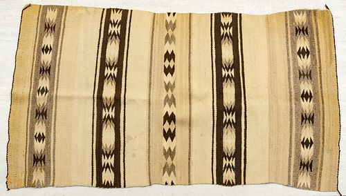 Navajo Handwoven Wool Blanket, 20th C., W 2' 9'' L 4' 7''