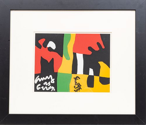 STUART DAVIS (AMERICAN, 1892–1964) SCREENPRINT IN COLORS, ON WOVE PAPER, 1964 H 11" W 14.125" COMPOSITION, FROM TEN WORKS BY TEN PAINTERS 