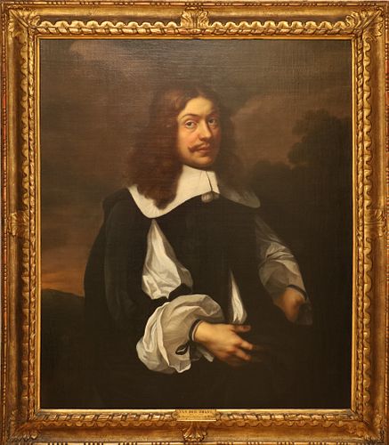BARTHOLOMEUS VAN DER HELST (DUTCH, 1612-1670), OIL ON CANVAS, H 41", W 35", UNKNOWN SITTER 
