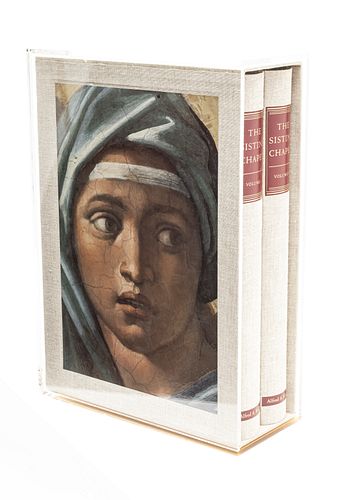 ALFRED KNOPH PUBLISHED 1991 TWO VOLUMES H 17" W 11.75" THE SISTINE CHAPEL 