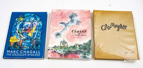 MARC CHAGALL, CATALOGUE RAISONNES AND ONE ADDITIONAL BOOK, 7 PCS