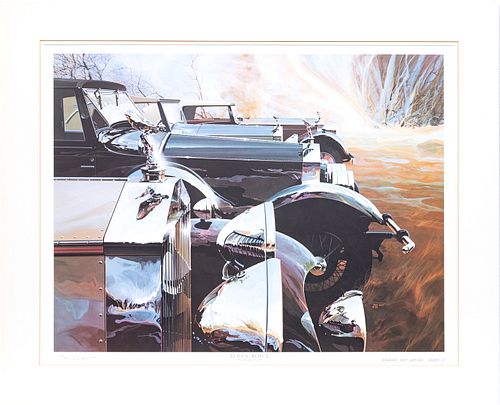 TOM HALE, LIMITED EDITION LITHOGRAPH, ROLLS ROYCE C 1930, #454/950 