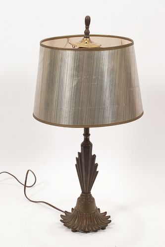REMBRANDT BRASS LAMP, H 24", DIA 6" 