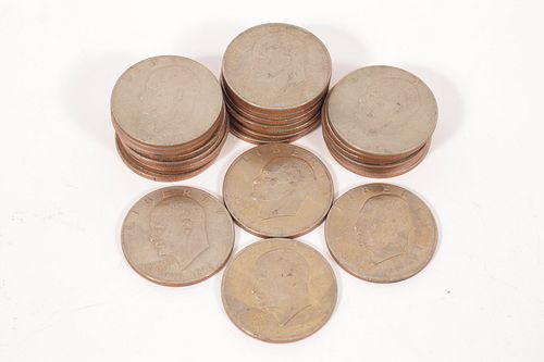 BICENTENNIAL EISENHOWER DOLLAR COINS, 1976, 26 PCS, DIA 1.5"