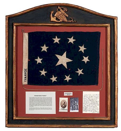 11-Star Flag Taken from the Blockade Runner Ivanhoe by Lt. J.C. Watson, July 6, 1864 