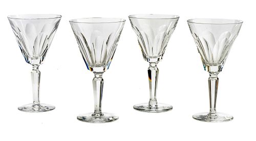 WATERFORD 'SHEILA' CUT CRYSTAL WATER GOBLETS, 13 PCS, H 7", DIA 4" 
