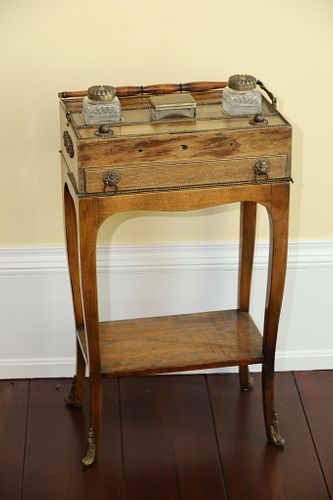 LOUIS XVI STYLE WRITING STAND, H 31", L 15", D 9.5" 