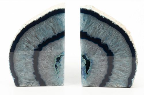 SEPTARIAN PETRIFIED STONE BOOKENDS, 1 PAIR H 6" 