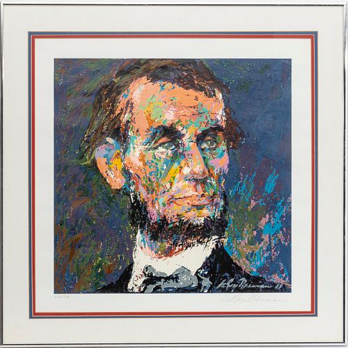 LEROY NEIMAN, (AMERICAN, 1921–2012) SERIGRAPH ON WOVE PAPER, 1968 H 18", W 18", ABRAHAM LINCOLN 