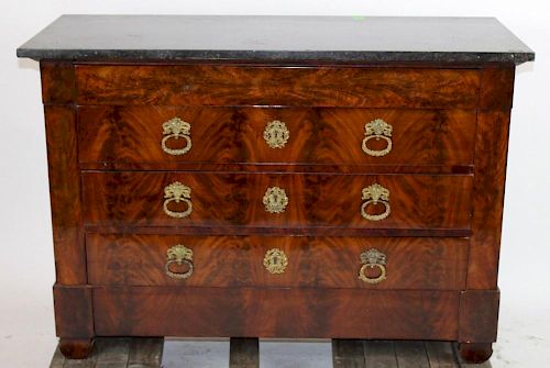 French Empire commode with marble top