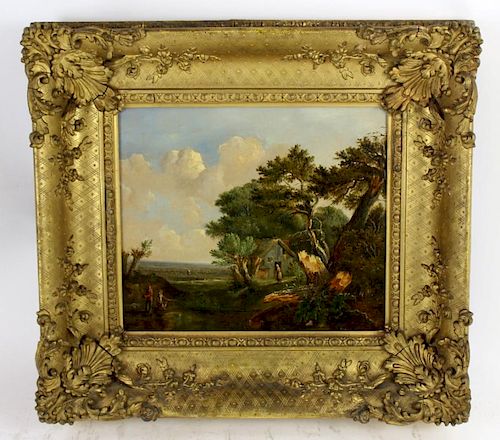 Patrick Nasmyth (1737-1831) oil on canvas landscape