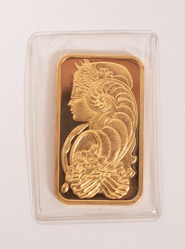 GOLD INGUT SUISSE ONE TROY OUNCE 999.9 FINE GOLD 