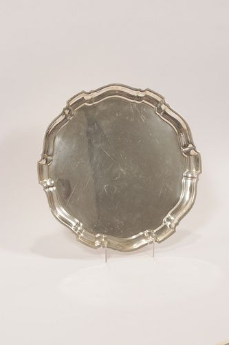 POOLE SILVER CO. 'CHIPPENDALE' STERLING SILVER TRAY, L 13.2", T.W. 34.3 TOZ 