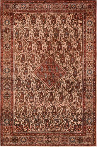 Antique Persian Sarouk Farahan Rug 6 ft 6 in x 4 ft 6 in (1.98 m x 1.37 m)