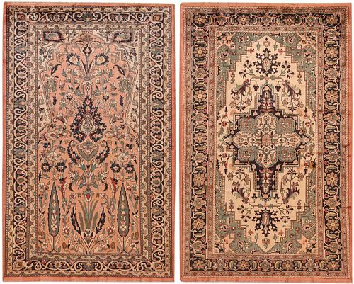 Double Sided Silk Persian Khorassan Rug Rug 6 ft 7 in x 4 ft 1 in (2 m x 1.24 m)