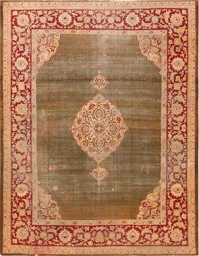Shabby Chic Antique Indian Amritsar Rug 12 ft 5 in x 10 ft (3.78 m x 3.04 m)