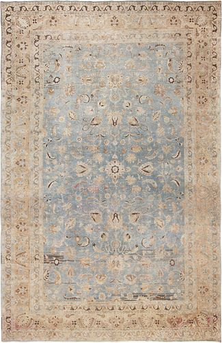 Large Antique Light Blue Persian Khorassan Rug 16 ft 10 in x 10 ft 9 in (5.13 m x 3.28 m)