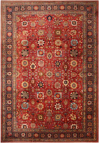 Large Antique Persian Tabriz Rug 19 ft 2 in x 12 ft 9 in (5.84 m x 3.88 m)