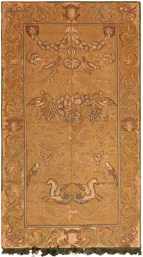 16th Century English Embroidery Textile 8 ft 4 in x 4 ft 10 in (2.54m x 1.47 m)