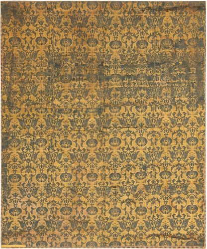 16th Century Or Earlier Spanish Silk Brocade 7 ft 3 in x 6 ft (2.20 m x 1.82 m)