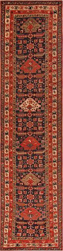 Antique North West Persian Runner Rug 14 ft 4 in x 3 ft 4 in (4.36 m x 1.01 m)
