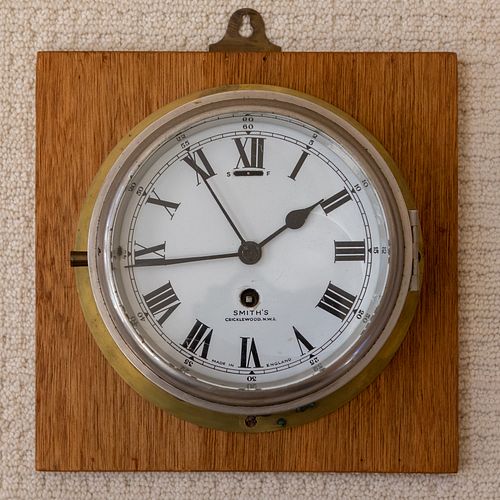 SMITH'S CRICKLEWOOD N.W.2. SHIP'S CLOCK, 20TH C., DIA 9", MADE IN ENGLAND 