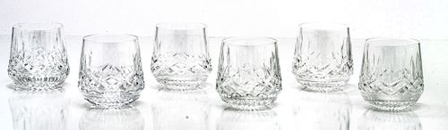 WATERFORD 'LISMORE' CUT CRYSTAL OLD FASHIONED GLASSES, 24 PCS., H 3.5", DIA 3.25" 