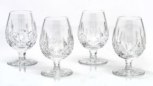 WATERFORD 'LISMORE' CUT CRYSTAL BRANDY SNIFTERS, 10 PCS., H 4.5", DIA 2.75" 