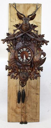 Large scale Black Forest German Cuckoo clock