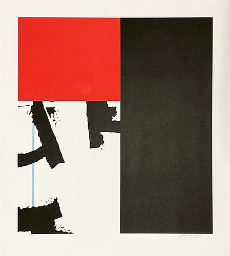 JULES ENGEL (AMERICAN/HUNGARIAN, 1909–2003) SERIGRAPH IN COLORS ON WOVE PAPER, H 18", W 16.25", UNTITLED 