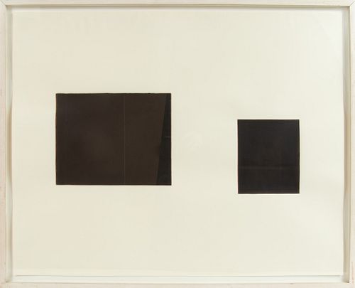 CONTEMPORARY SERIGRAPH ON STRATHMORE PAPER, H 23", W 29" (SHEET), TWO SQUARES 