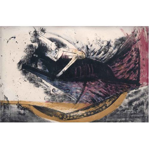 RUFINO TAMAYO, Rider of the Apocalypse Chapter XII, 1959, Firmada a lápiz, Cromolitografía sin número de tiraje, 31.5 x 49 cm