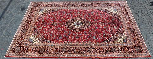 Persian Kashan 9.8 x 12.10 wool rug